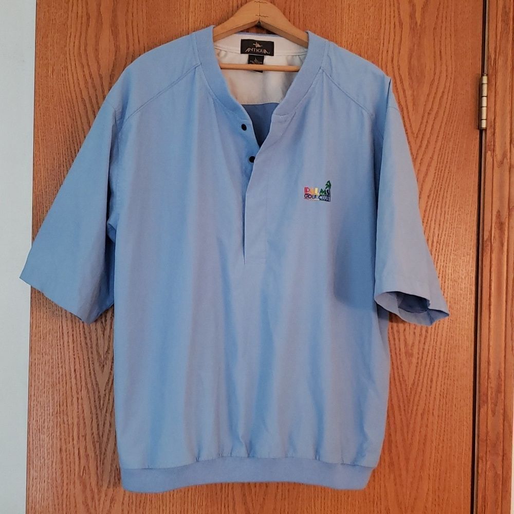 Bright Blue Antigua "Palm's Golf Club" Golf Vest Sz L